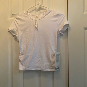 Lulu Lemon All It Takes Back Twist Rib short sleeve shirt